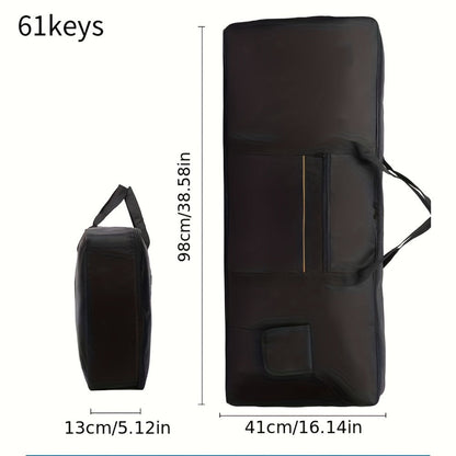 Keyboard Carrying Bag, Portable, 88 Keys, Black, 420D, Oxford for Storage and Travel detail image