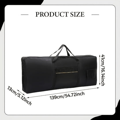 Keyboard Carrying Bag, Portable, 88 Keys, Black, 420D, Oxford for Storage and Travel detail image - detail view 3