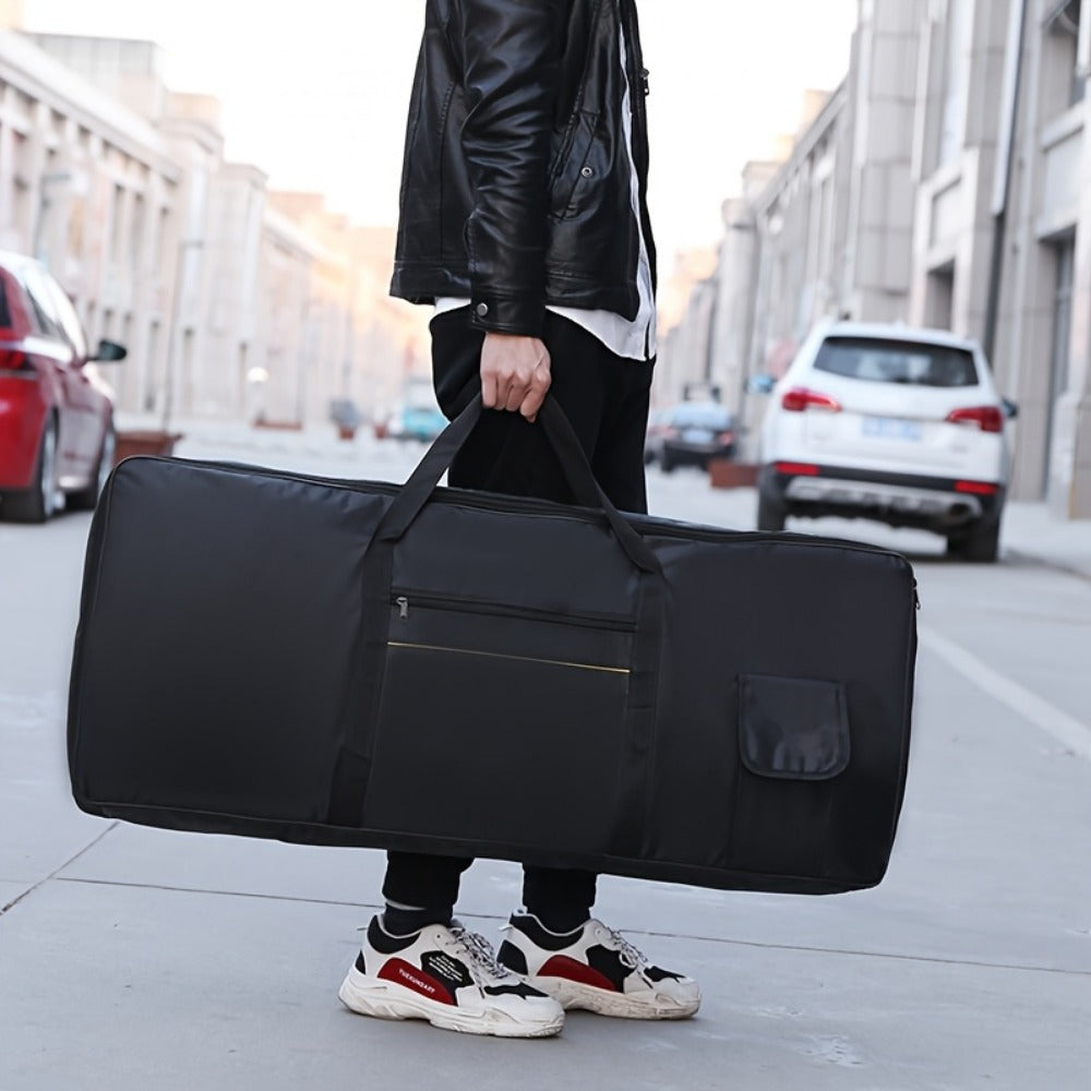 Keyboard Carrying Bag, Portable, 88 Keys, Black, 420D, Oxford for Storage and Travel detail image - detail view 6