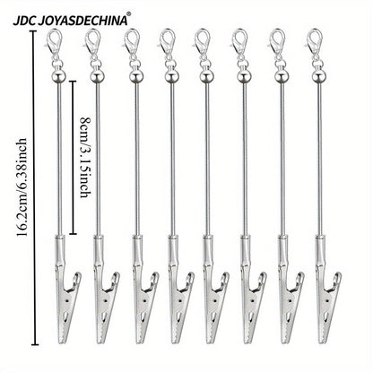 Keychain - Beaded Business Card Holder 8/16pcs Alligator Clip Multi-Function Blank - product detail view 6