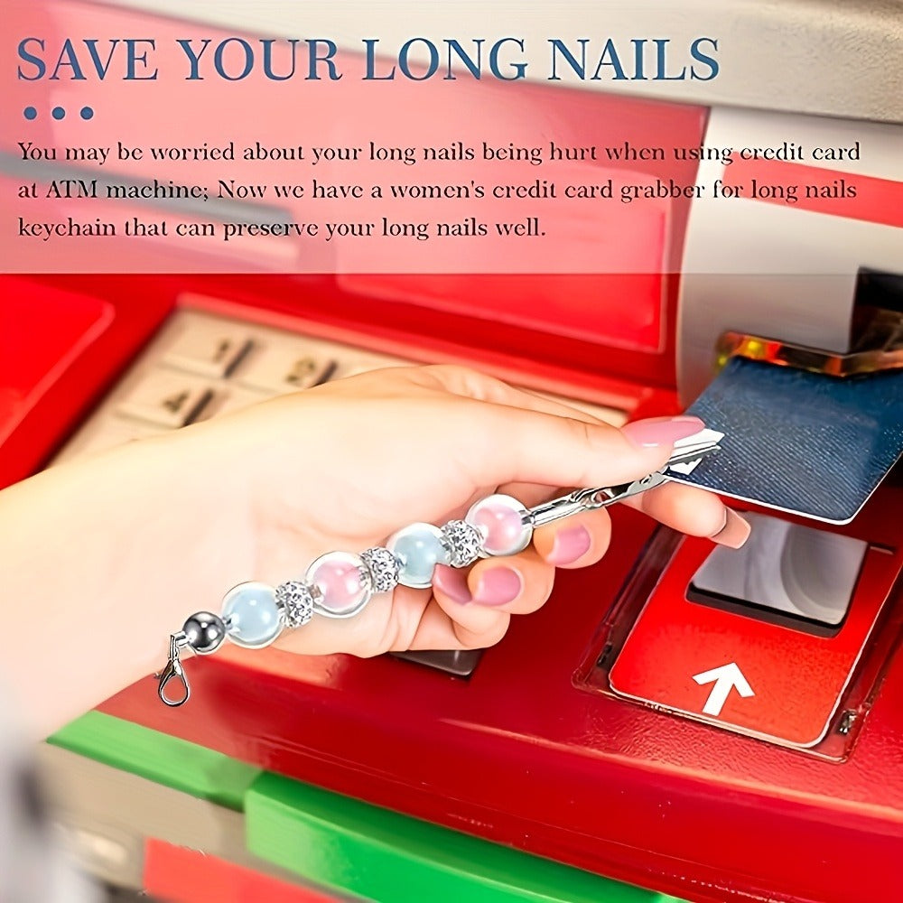 Keychain - Beaded Business Card Holder 8/16pcs Alligator Clip Multi-Function Blank - product detail view 8