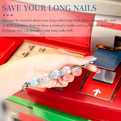 Keychain - Beaded Business Card Holder 8/16pcs Alligator Clip Multi-Function Blank - product detail view 8