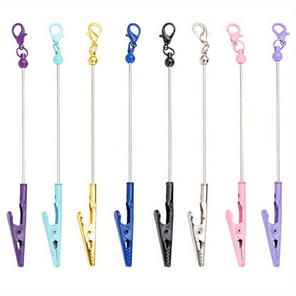 Keychain - Beaded Business Card Holder 8/16pcs Alligator Clip Multi-Function Blank - product detail view 10