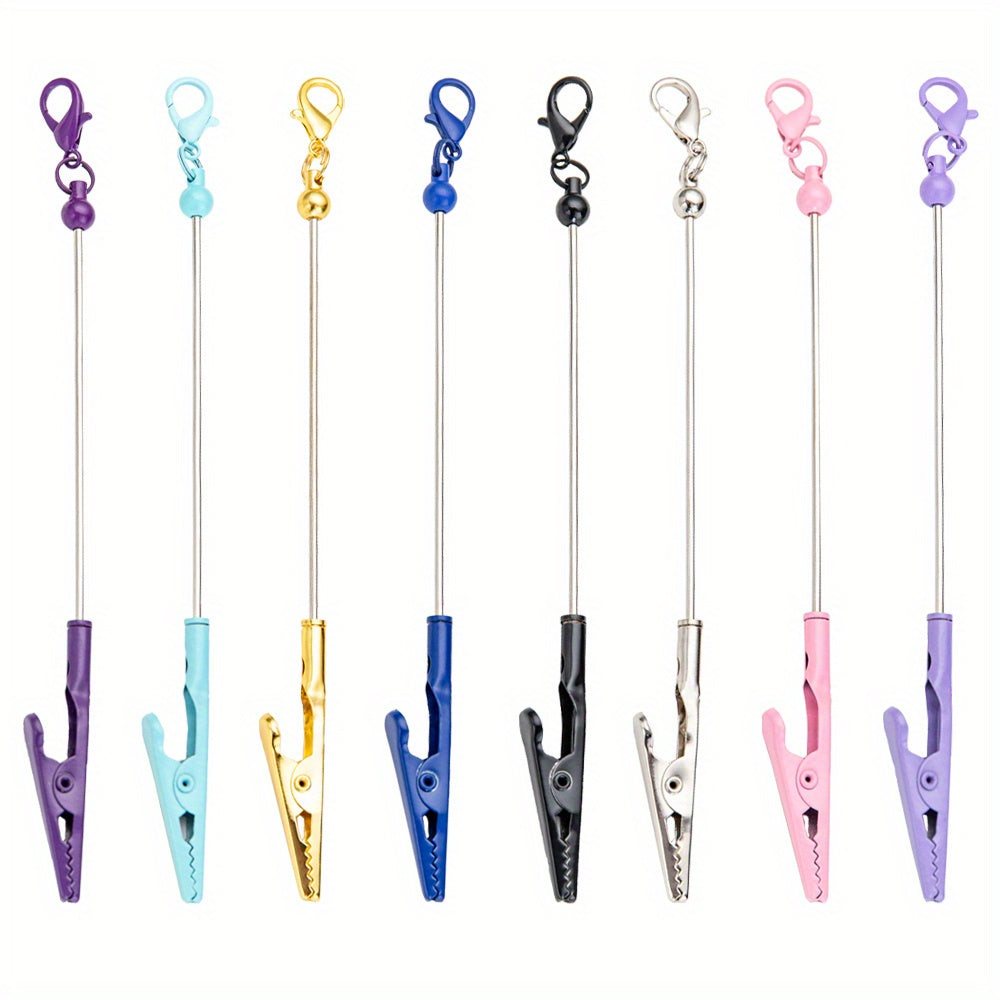 Keychain - Beaded Business Card Holder 8/16pcs Alligator Clip Multi-Function Blank - product detail view 14