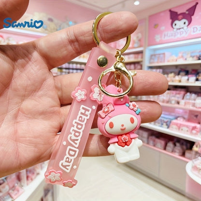 Keychain - Hello Kitty Set 5 Pack | Sanrio Cherry Blossom Series Backpack Charm, Car - product detail view 8