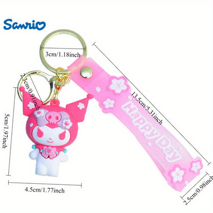 Keychain - Hello Kitty Set 5 Pack | Sanrio Cherry Blossom Series Backpack Charm, Car - product detail view 10