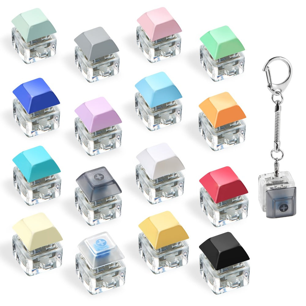 Keychain - Keycap Fidget 16 Pack Zinc Alloy 16 Colors Mechanical Keyboard Stress - main product view
