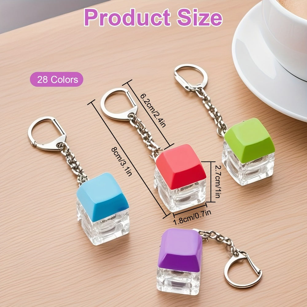 Keychain - Mechanical Keycap Set 28 Pcs - Clicky Fidget Finger Clicker with Audible - product detail view 2