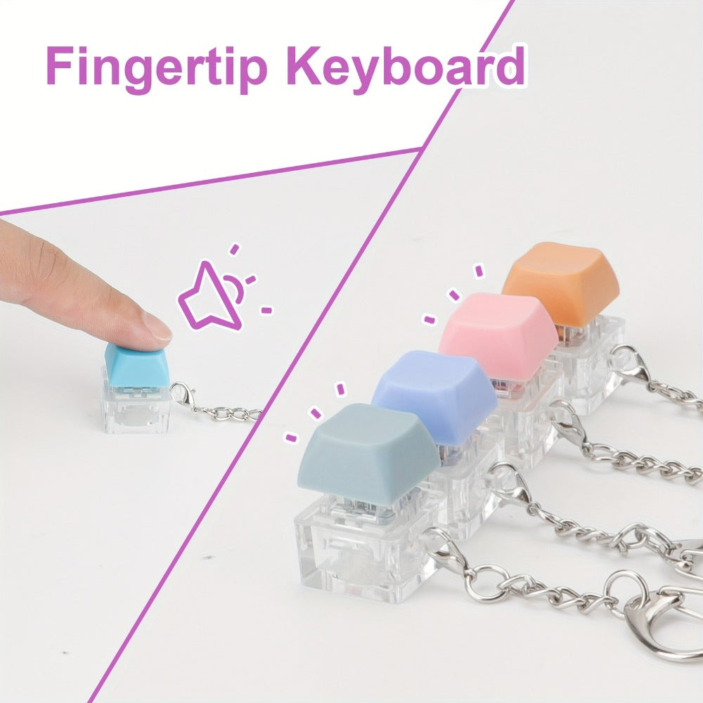 Keychain - Mechanical Keycap Set 28 Pcs - Clicky Fidget Finger Clicker with Audible - product detail view 4