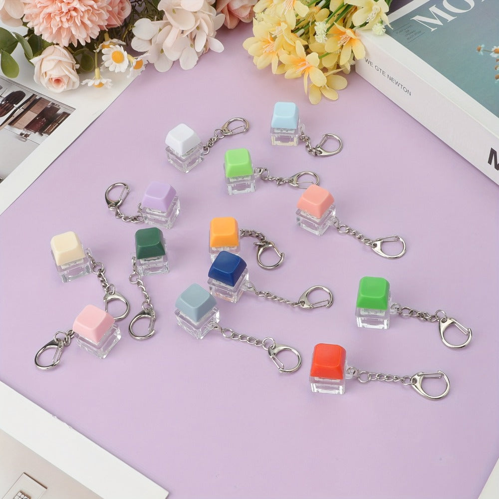 Keychain - Mechanical Keycap Set 28 Pcs - Clicky Fidget Finger Clicker with Audible - product detail view 5