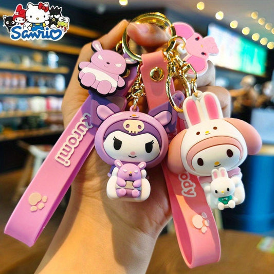 Keychain - Sanrio Set 7 Pack | Cute Cartoon Character Bag Charm & Car Key Decoration - main product view