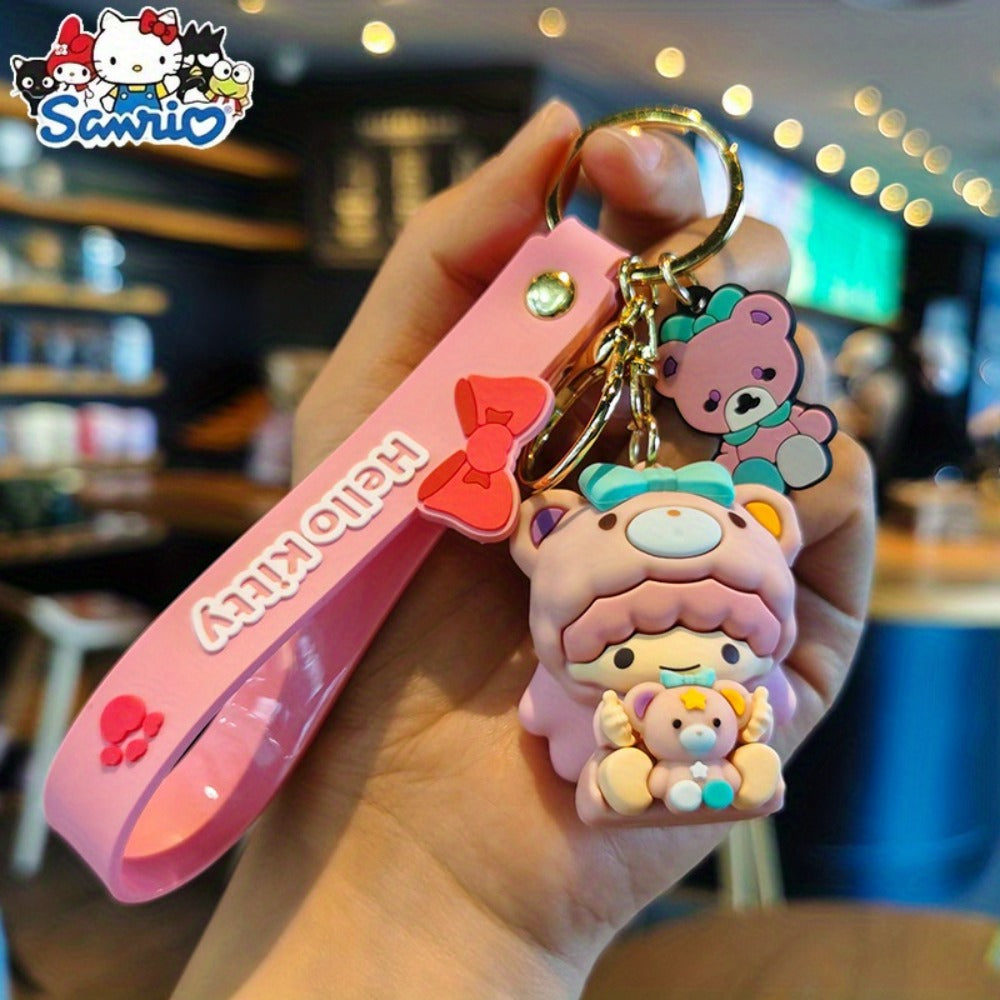 Keychain - Sanrio Set 7 Pack | Cute Cartoon Character Bag Charm & Car Key Decoration - product detail view 5