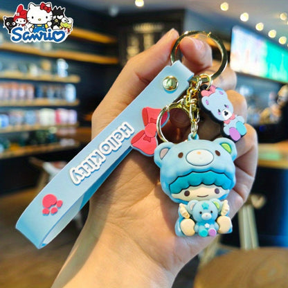 Keychain - Sanrio Set 7 Pack | Cute Cartoon Character Bag Charm & Car Key Decoration - product detail view 7