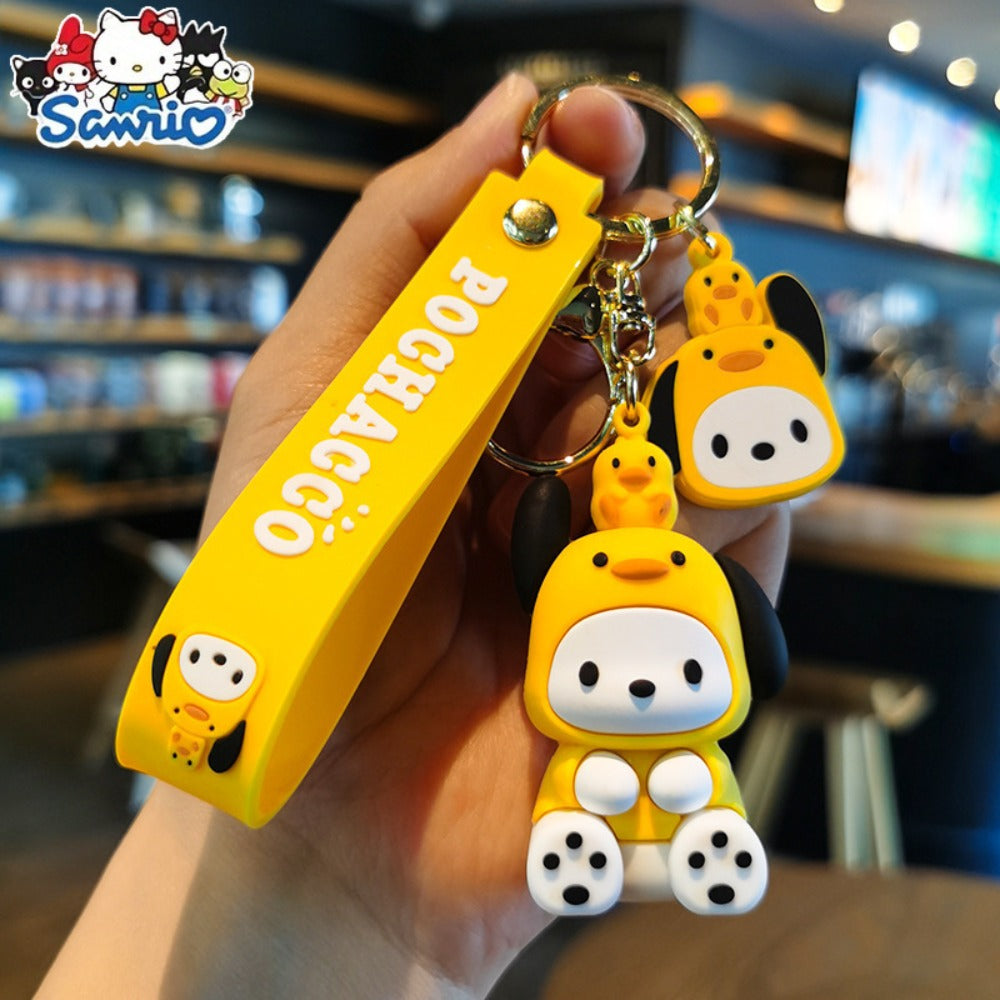 Keychain - Sanrio Set 7 Pack | Cute Cartoon Character Bag Charm & Car Key Decoration - product detail view 8