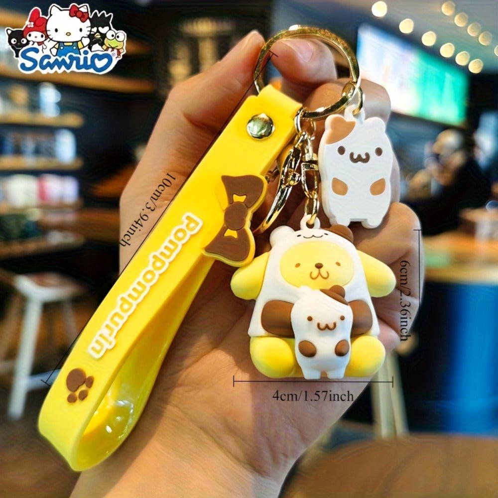 Keychain - Sanrio Set 7 Pack | Cute Cartoon Character Bag Charm & Car Key Decoration - product detail view 10