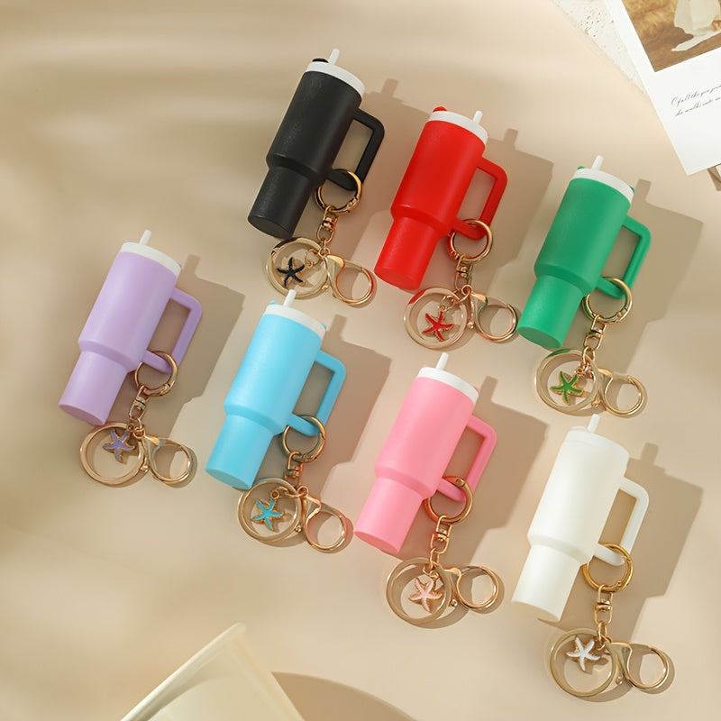 Keychain - Set Women Lipstick Holder Cup Mixed Color Bag Charm Cute Plastic Mini Cup - product detail view 18