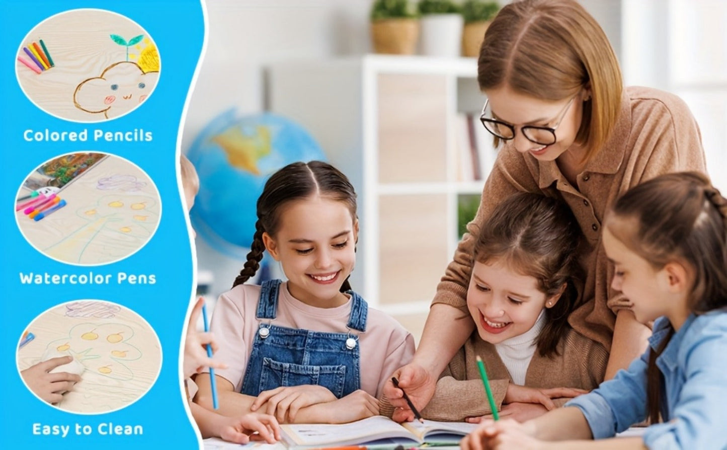 Kids Activity Table Set with Adjustable Height for Kids' Room detail image - detail view 11