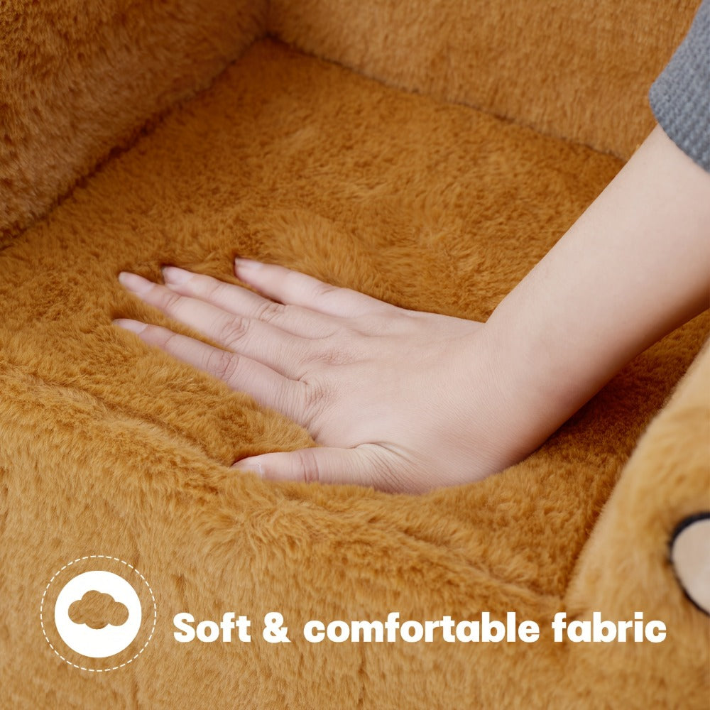 Kids Convertible Sofa Chair with Washable Cover, Kids Flip-Out Chair detail image - detail view 16