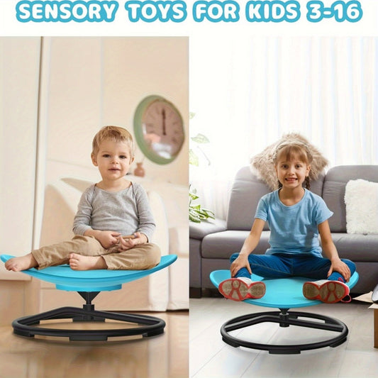 Kids Sensory Swivel Chair with Non-Slip Base and Tool-Free Assembly detail image