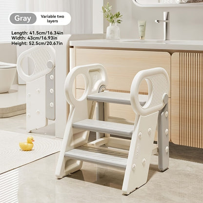 Kids Step Stool shown in the Grey option