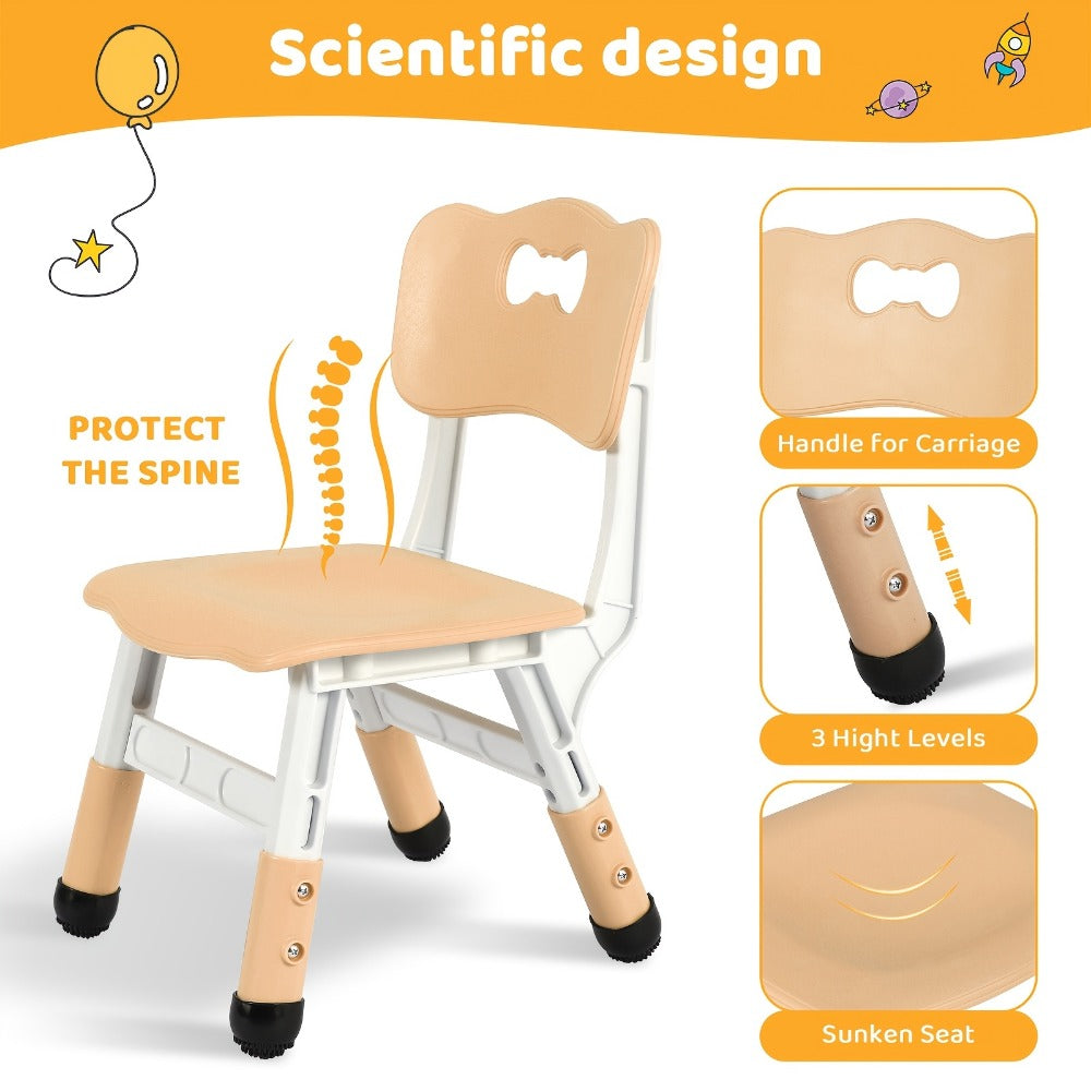 Kids Table And Chair Set with Adjustable Height and Non-Slip Base detail image - detail view 6