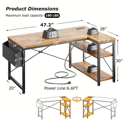 Gaming Desk shown in the 48" brown-style3 option