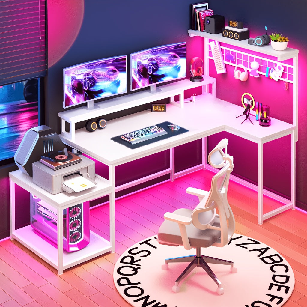 Gaming Desk shown in the 56" White option
