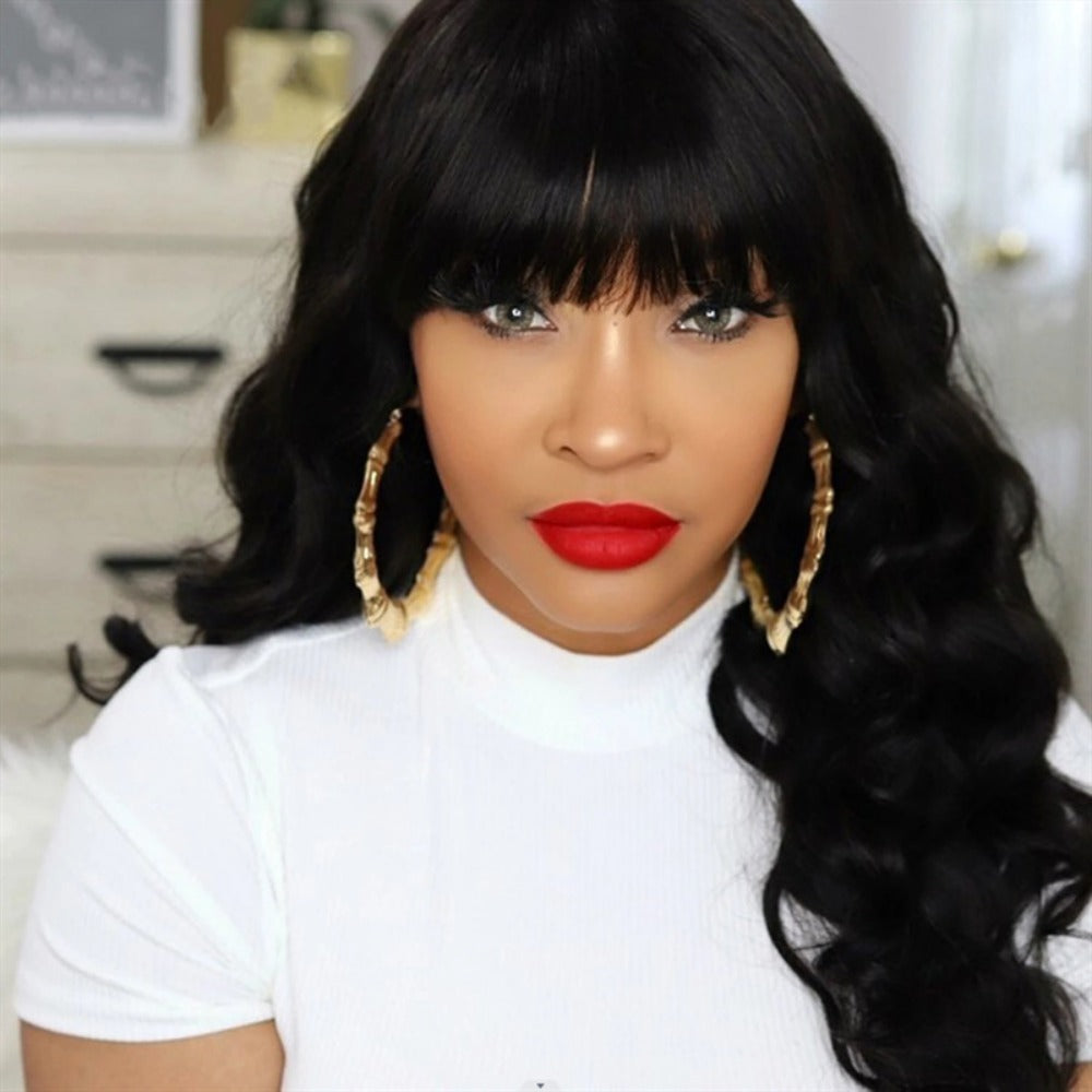 Lace Front Wig - Curly Wavy for Women - Heat Resistant Synthetic Hair with Natural Hairline - product detail view 4