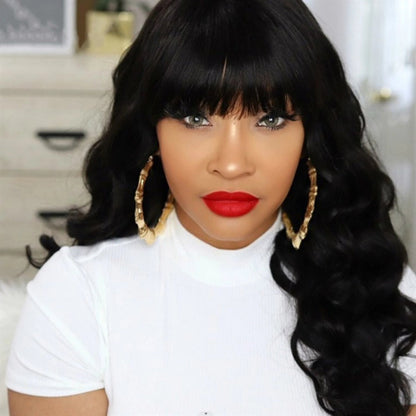 Lace Front Wig - Curly Wavy for Women - Heat Resistant Synthetic Hair with Natural Hairline - product detail view 4