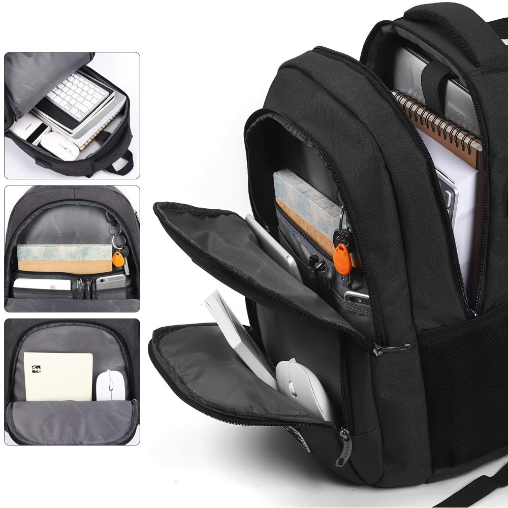 Laptop Backpack – 15.6 Inch, USB Charging, Adjustable Strap, for Travel & School – detail view 2