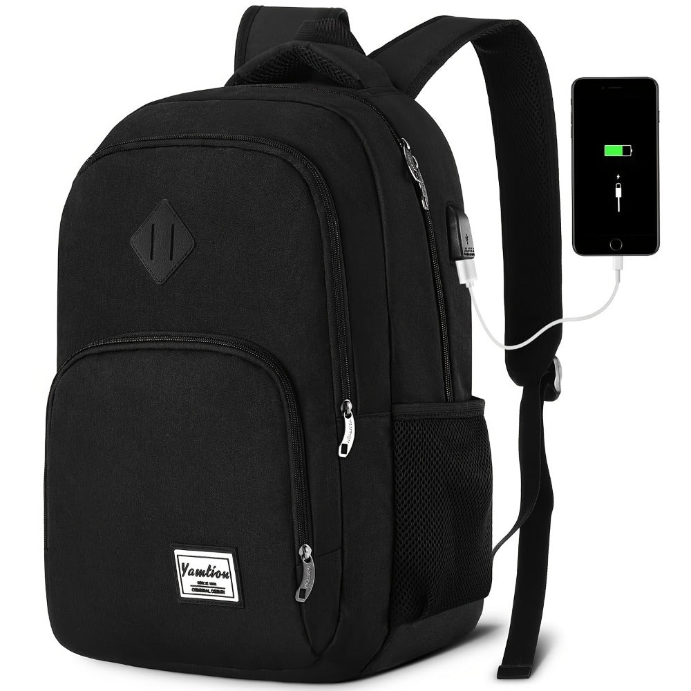 Laptop Backpack – 15.6 Inch, USB Charging, Adjustable Strap, for Travel & School – front view