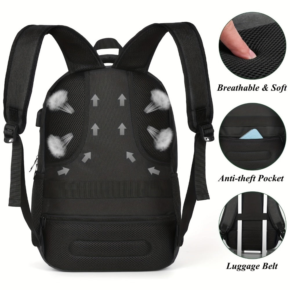 Laptop Backpack – 15.6 Inch, USB Charging, for Travel & School – detail view 7
