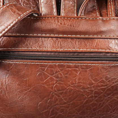 Laptop Backpack – 11 Pockets, PU Leather, Convertible, Waterproof – detail view 11