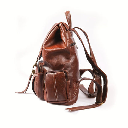 Laptop Backpack – 11 Pockets, PU Leather, Convertible, Waterproof – detail view 2