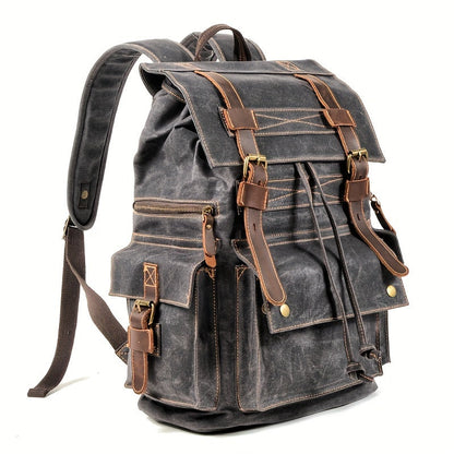 Laptop Backpack – 15.6 Inch, Canvas, Large Capacity, for Travel & Work – front view - product view 9