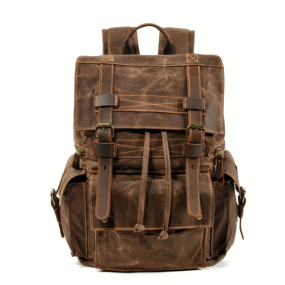 Laptop Backpack – 15.6 Inch, Canvas, Large Capacity, for Travel & Work – front view
