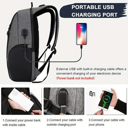 Laptop Backpack – 15.6 Inch, Large Capacity, for Travel & School – detail view 11