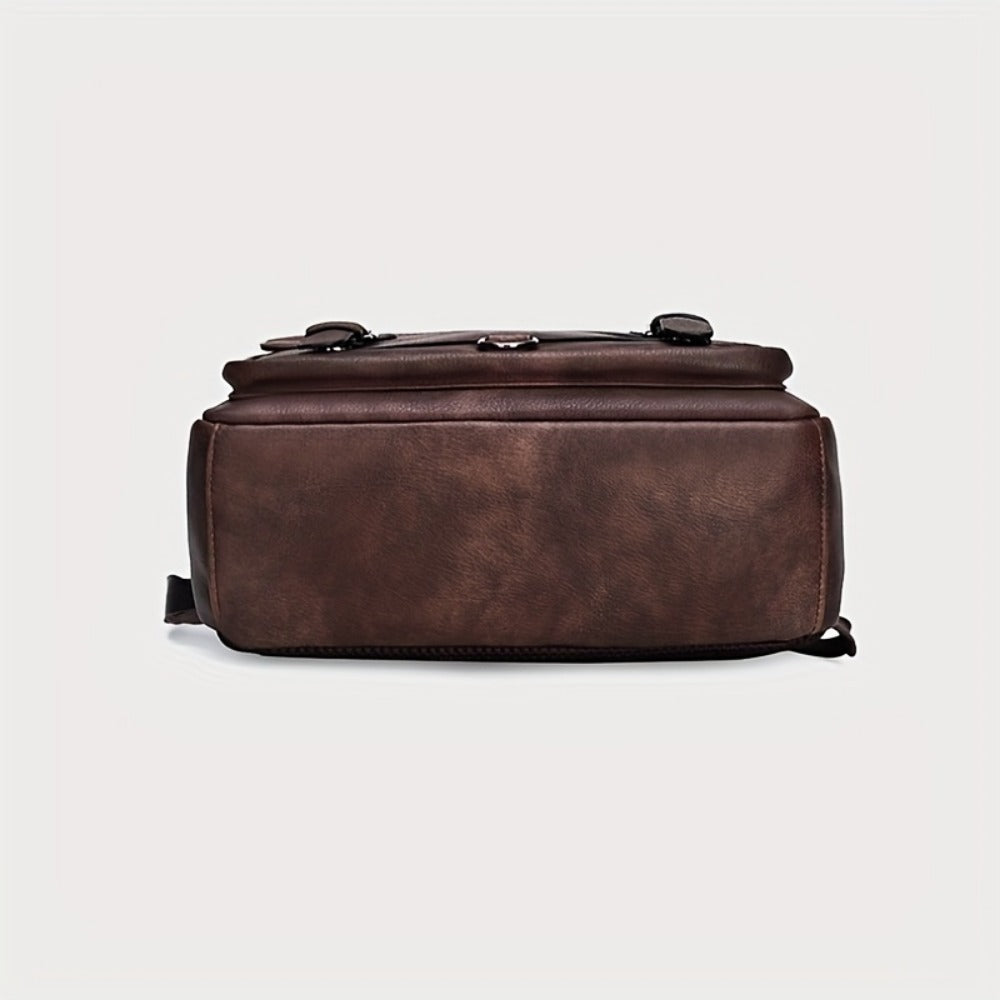 Laptop Backpack – 15.6 Inch, PU Leather, USB Charging, for Work & Everyday Use – detail view 11
