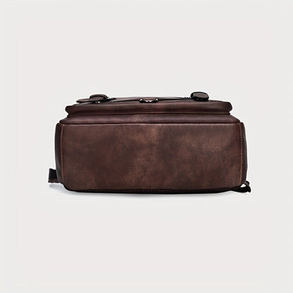 Laptop Backpack – 15.6 Inch, PU Leather, USB Charging, for Work & Everyday Use – detail view 11