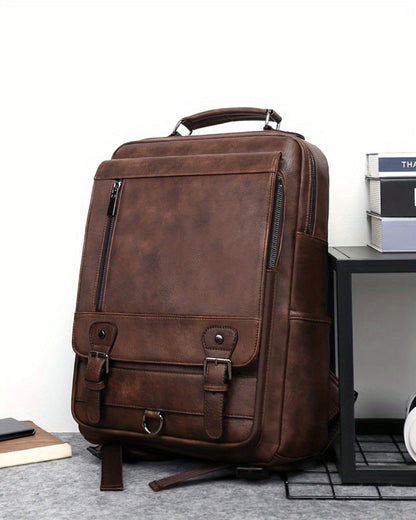 Laptop Backpack – 15.6 Inch, PU Leather, USB Charging, for Work & Everyday Use – detail view 13