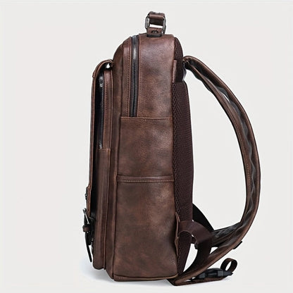 Laptop Backpack – 15.6 Inch, PU Leather, USB Charging, for Work & Everyday Use – detail view 9