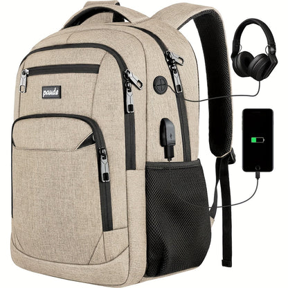 Laptop Backpack – 9 Colors, 15.6 Inch, USB Charging, for Travel & School – detail view 7
