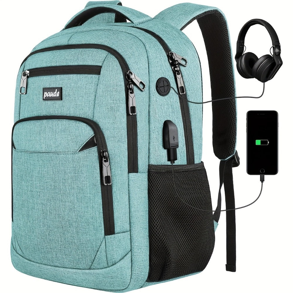 Laptop Backpack – 9 Colors, 15.6 Inch, USB Charging, for Travel & School – detail view 18
