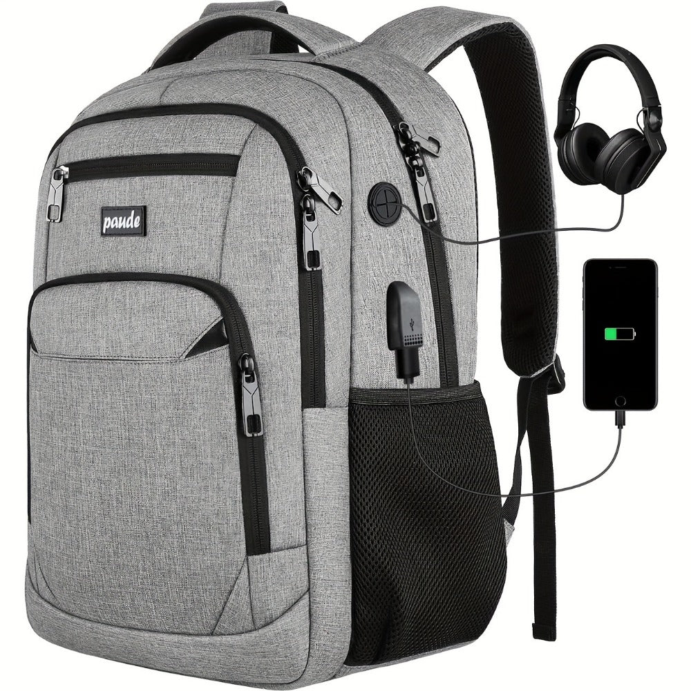 Laptop Backpack – 9 Colors, 15.6 Inch, USB Charging, for Travel & School – detail view 19