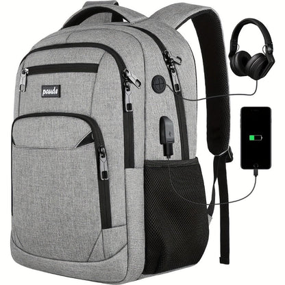 Laptop Backpack – 9 Colors, 15.6 Inch, USB Charging, for Travel & School – detail view 19