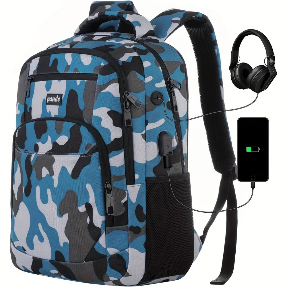 Laptop Backpack – 9 Colors, 15.6 Inch, USB Charging, for Travel & School – detail view 20