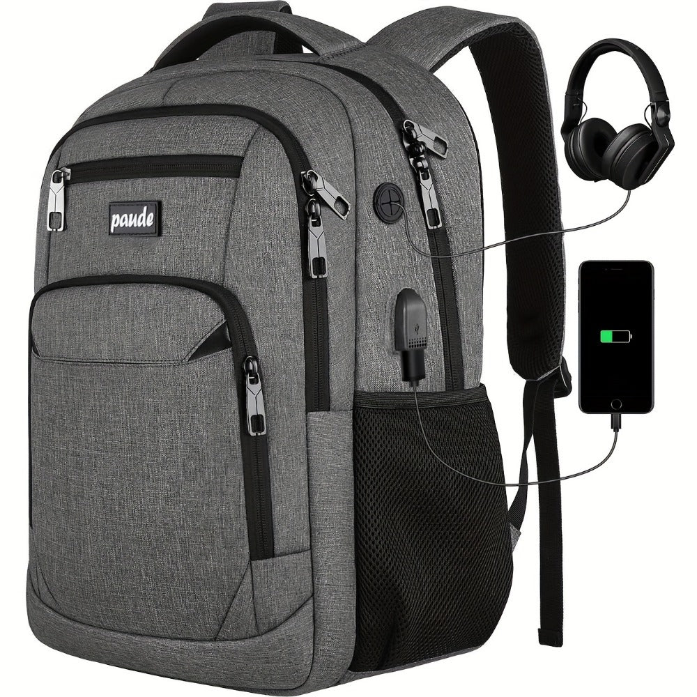 Laptop Backpack – 9 Colors, 15.6 Inch, USB Charging, for Travel & School – detail view 22