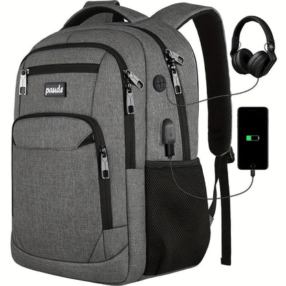 Laptop Backpack – 9 Colors, 15.6 Inch, USB Charging, for Travel & School – detail view 22