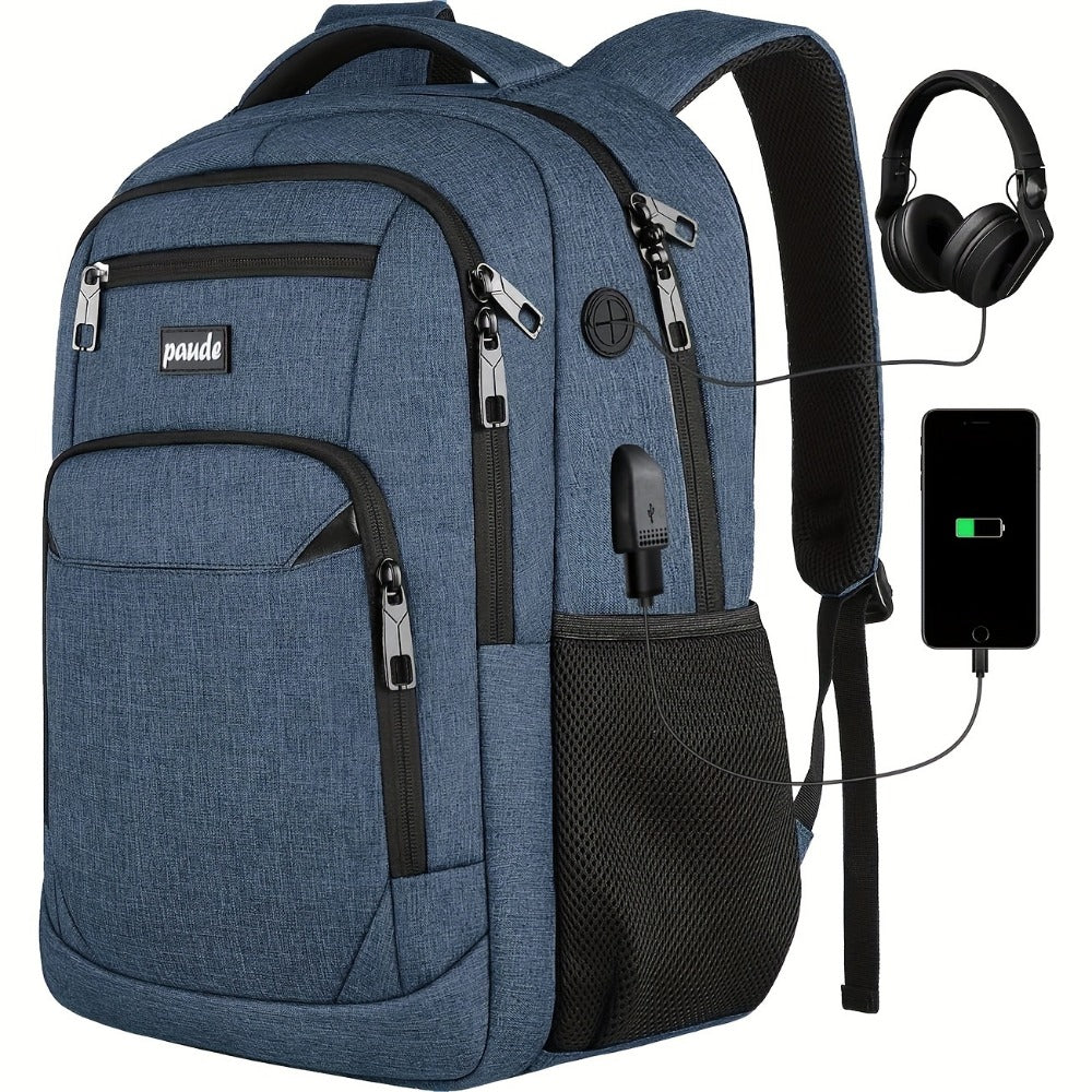 Laptop Backpack – 9 Colors, 15.6 Inch, USB Charging, for Travel & School – detail view 12
