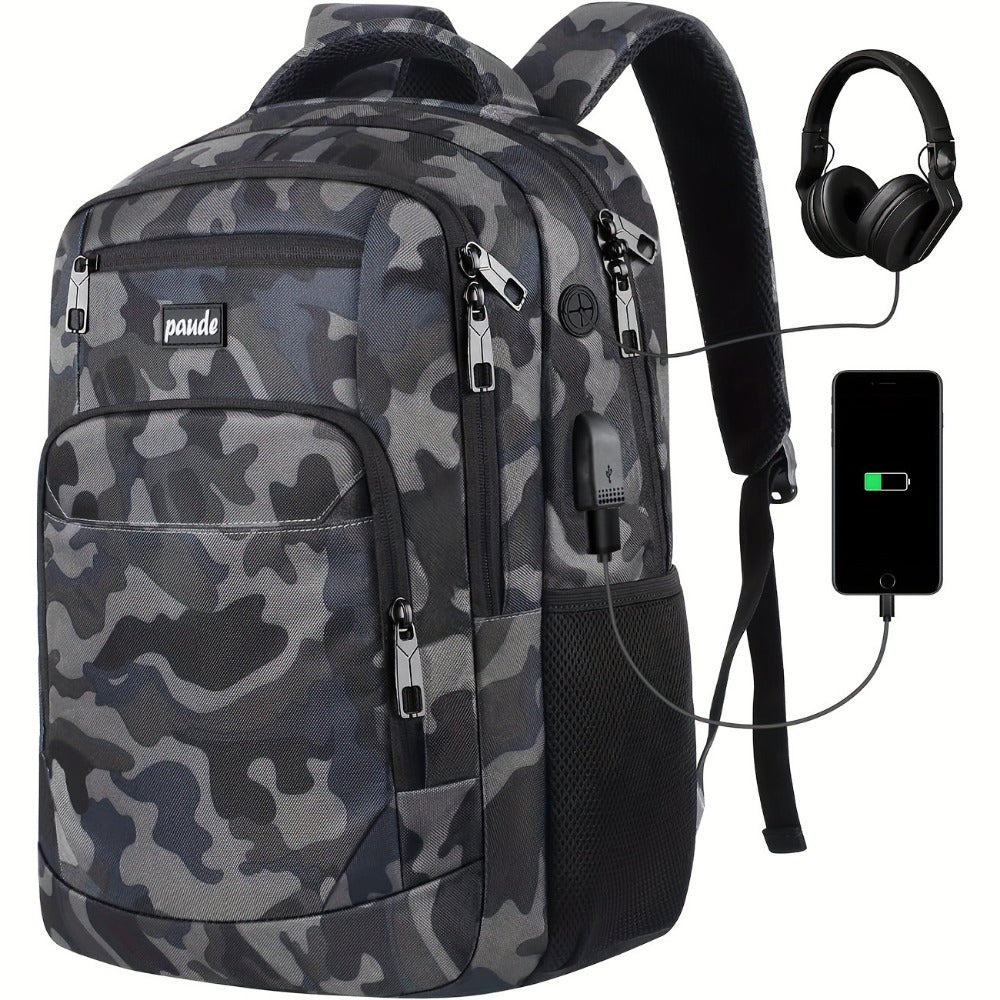 Laptop Backpack – 9 Colors, 15.6 Inch, USB Charging, for Travel & School – detail view 14